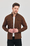 Men's Shirt Slim Fit Men's Brown Denim Shirt - 7