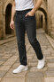 Premium High Quality Men's Classic 5-Pocket High Waist Regularfit Stretchy Pipe Leg Trousers Black C366 - 7