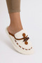 Women's Winter Buttoned Comfortable Non-Slip Furry House Slippers with Towel Inside (Narrow Fit) - 5