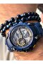 Waterproof Chronometer Navy Blue Digital Men's Wristwatch - 4