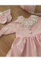 Pink Cotton Baby Dress Set - 4