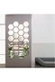 Wall Decoration 12-Piece Silver Plexiglass Hexagonal Honeycomb Wall Decoration for Living Room, Office and Entrance |   10X10 cm - 6