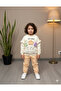Eid Girls' Top and Bottom Set with Ruffled Sleeves, Hand Embroidery, Embossed Flower, 100% Cotton