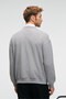 Caspian Men's Cotton Crew Neck Karyoka Stitched Printed Anthracite Sweatshirt - 5