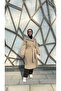 Berre Lined Collar Detailed Long Buttoned Trench Coat with Detachable Belt - 6
