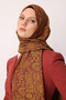 Henna Pattern Double-Sided Shawl Plum-Yellow - 6