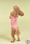 100% Organic Cotton Fabric Dog Outfit, Hands Pink - 5