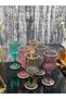 Set of 6 Colorful Gilded Coffee Water Glasses Goblet Mug - 5