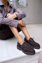 Alvarez Women's Coffee Genuine Suede Loafer with Laces - 5