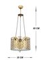Super Kulin 3-Piece Mica Glass Black Yellow Patina Pendant Lamp Round Chandelier Modern Style Living Room Chandelier | |   Chandelier Models Modern Chandelier Lamp Pendant Chandelier E-27 with Lampholder - 4