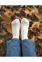 5-Pack Women's Men's Ecru Bio Natural 100% Natural Cotton Washable Rib Knit Seamless Socks 3013 - 3