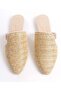 Feles Thin Sole Straw Detailed Women's Slippers Ten - 5