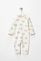 100% Cotton 9-12-18 Panda Organic 3-Piece Cuffed Romper Without Booties (Baby Girl Boy) - 5