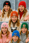 Cream Wool Beret Red and Pink Heart Punch Detailed Hat - 4