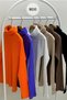 Girl Child 5-14 Years Turtleneck Ribbed Knit Bodysuit 3098 Brown - 3