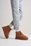 Women's Boots Tan Brown Suede – Wool Inside, Thick Sole, Lace-Up, Warm, Heribo