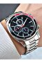 Silver Color Black Dial Sport Men's Wristwatch + Watch Box - 2
