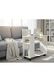 Modern Wooden Side Table with Shelves & Casters, Multifunctional End Table for Small Space, White - 2