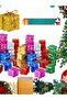 12 Pieces Gift Package Shaped Pine Tree Ornament Christmas Decorations (SMALL SIZE)