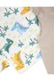 Baby Boy Dinosaur Printed Twill Cute Gardener Salopet Jumpsuit and Inner Underwear Set - 5