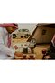 طقم شاي محمول للتخييم والرحلات الخارجية، لون بيج - 5