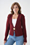 Black Knitwear Fabric Gold Button and Reverse Stitch Design Cardigan 3481 - 8