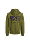 Hooded Collar Green Men's Sweatshirt 12242225_Jcowaffle Backprint Sweat - 6
