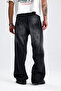 ATE Premium Black Washed Baggy Jeans - 2