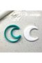 Crescent-Shaped Cookie Mold - Create Moon-Star Set with Star Mold - Compatible with Clay and Ceramics - 2