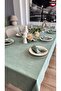 Pearl Velvet Textured Sage Green Tablecloth (Napkins Not Included) - 5
