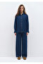 Navy Blue Denim Shirt Oversize / Wide Cut 1211075-85481 - 4