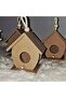 Wooden Paintable 3 Pieces Bird Nest Mdf Raw Decorative Bird House - 7