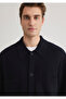 Buttoned Navy Blue Cardigan Loose Fit / Loose Relaxed Fit 0710267 -70490 - 6