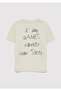 Back Printed Green T-Shirt Loose Fit / Loose Relaxed Cut 7610282 -71664 - 5