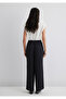 Lace-Up Wide-Leg Black Trousers 1010682-900 - 4