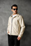 Men's Regular Fit Collared Fur-Lined Leather Jacket - 2