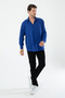 New Product.Men's K Linen D Textured O Oversized Light Navy Blue Men's Shirt - 5