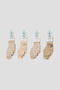 4 Pairs of Terry Cotton Winter Teddy Bear Patterned Boys and Baby Socks - 5