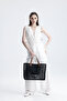 Women's Black Honeycomb Pattern Transparent Large Size Beach and Shopping Shopper Tote Shoulder Bag - 6