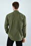 It's a New Product.Men's K Linen D Textured O Oversized Light Khaki Men's Shirt - 8