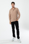 It's a New Product.Men's K Linen D Textured O Oversized Mink Men's Shirt - 5