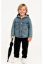 Boys' 5-8 Years Old Hooded Denim Jacket