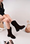 Megan Model Genuine Leather Brown Thick Sole Daily Women's Long Boots