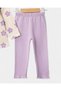 Floral Print Bowknot 100% Cotton Baby Girl Set Long Sleeve Tunic and Soft Ribbed Leggings 6-24 Months - 6