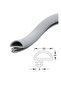 (5 Meters) White American Panel Door Case Wick Gasket with Side Tabs (Thickness 10mm) - 3