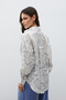 Patterned Long Shirt - Gray - 5