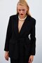 Belted Tweed Jacket - Black - 6