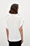 Short Sleeve Shirt with Shoulder Accessories - Ecru - 6