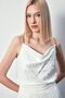 Satin Blouse with Chain Strap - Ecru
