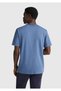 Men's Aviator Blue Crew Neck Slub T-Shirt - 3